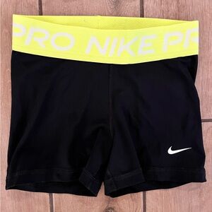 Nike Black Spandex with Neon Yellow Waistband